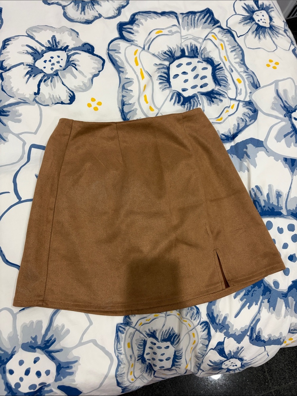 Trixxi Brown Mini Skirt with Front Slit